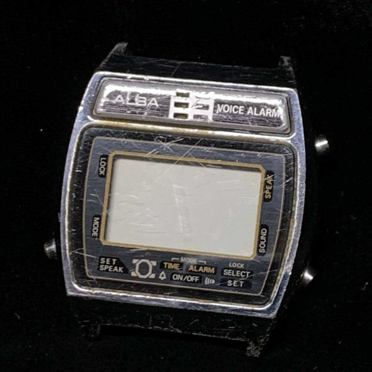 1円~ 6TA42661025 SEIKO ALBA セイコー アルバ VOICE ALARM ボイスアラーム Y824-5000 QZ メンズ 腕時計 フェイスのみ 動作未確認 現状品拍卖