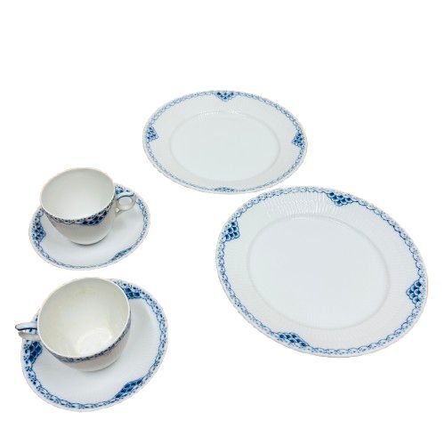 ●【ROYAL COPENHAGEN/ロイヤルコペンハーゲン】プリンセス 072/073/622 カップ&ソーサー ×2客 プレート ×2枚★29348拍卖