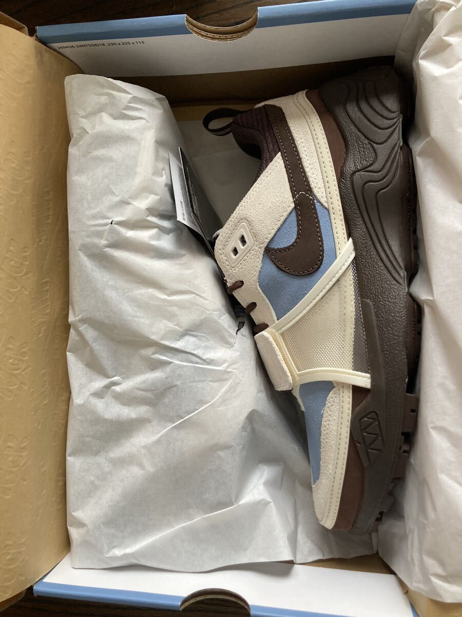 【新品未使用】NIKE×Travis Scott ナイキ トラヴィススコット ZOOM FIELD JAXX LECHE BLUE BAROQUE BROWN PALE IVORY拍卖