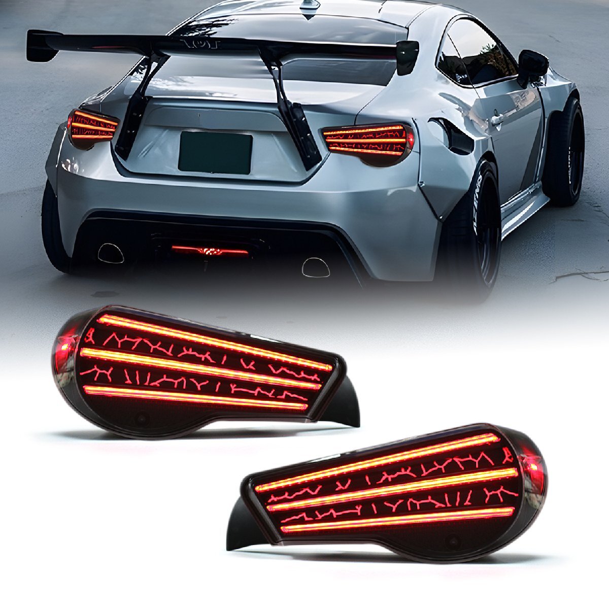 【送料無料】トヨタ 86 / スバル BRZ RGB 流光 LEDテールライト アッセンブリー 改装用拍卖
