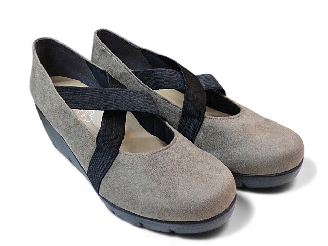 ★未使用/展示品/即決★クロスベルトパンプス ウエッジソール 日本製 OK 23,0cm拍卖