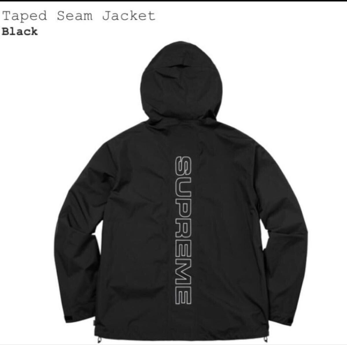 Supreme Taped Seam Jacket 18SS Black XL シュプリーム テープド シーム ジャケット ウォータープルーフ 拍卖