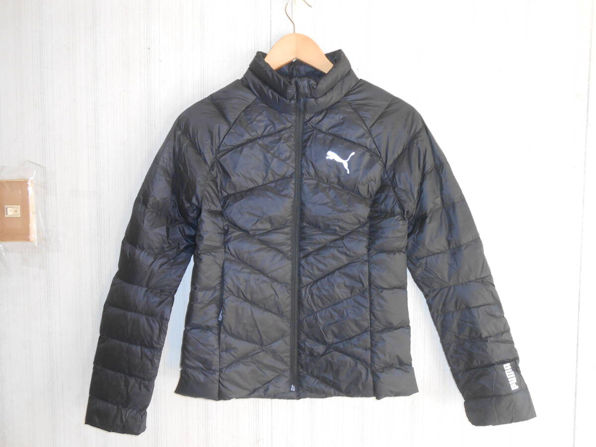 美品PUMAプーマダウン軽量ジャンバー 女性用黒 S拍卖