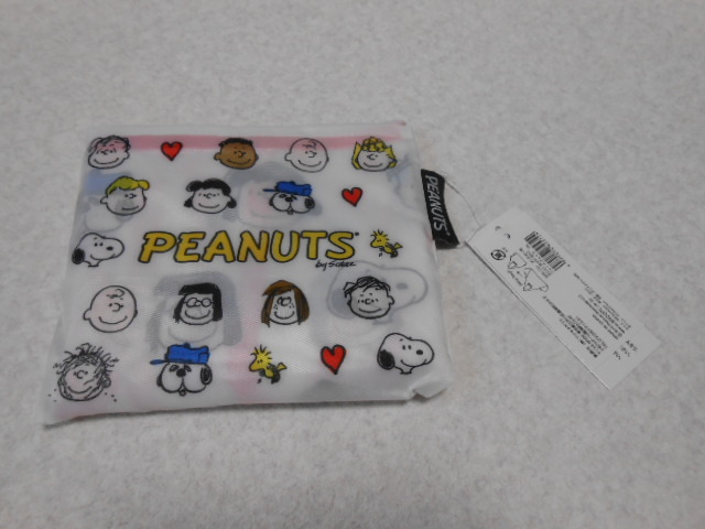♪新品 タグ付 PEANUTS SNOOPY スヌーピー 折りたたみ ショッピング エコ バッグ 2way 大容量 コンパクト 買い物 トート サブ コンパクト拍卖