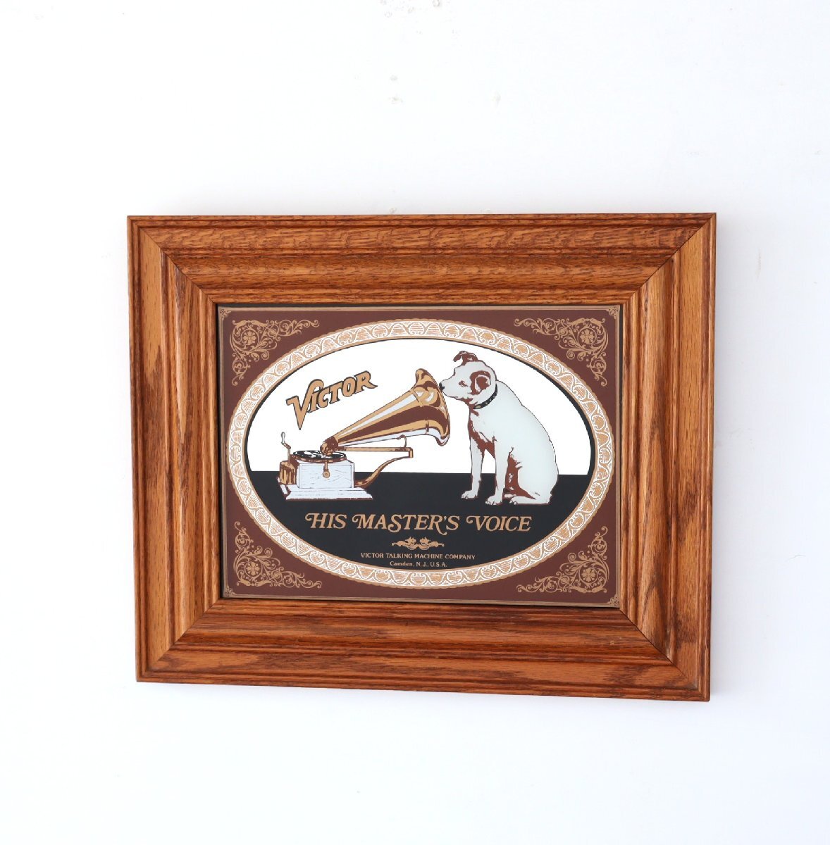 希少!VICTOR ヴィンテージ パブミラー / アメリカ ビクター 額装 アドバタイジング 広告 #705-75-271-310拍卖