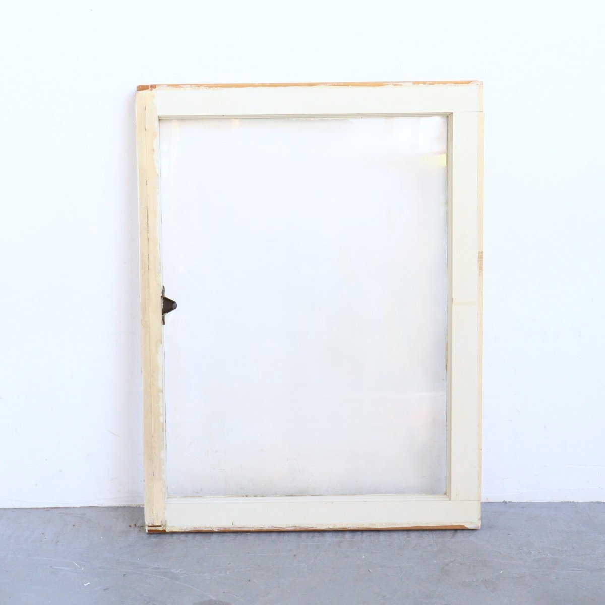 ヴィンテージ ガラス 窓/壁面 ディスプレイ 店舗什器 額装 ウッドフレーム 木製 アンティーク ガーデニング#610-12-50-434拍卖