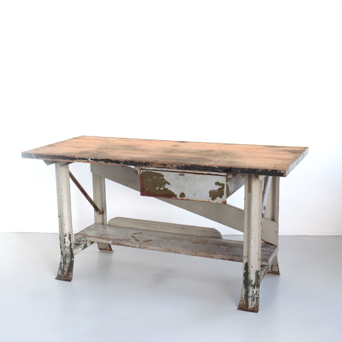 LYON ヴィンテージ 作業台 ワークテーブル 【#4831】アメリカ リヨン アンティーク USA インダストリアル ディスプレイ 店舗什器 ガレージ拍卖