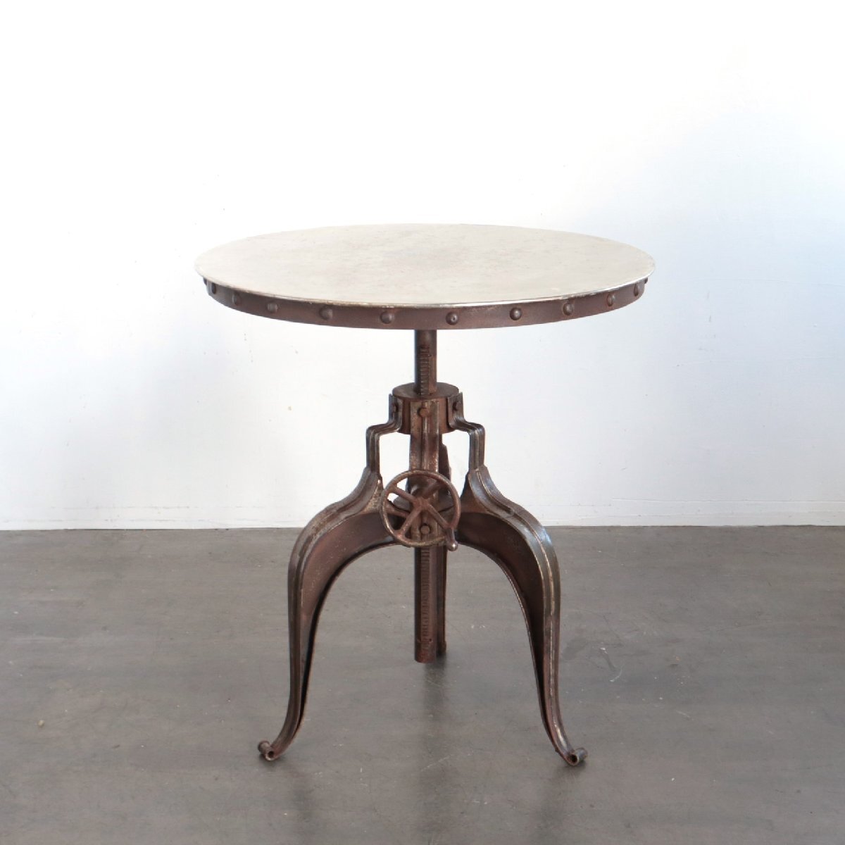 アメリカ ヴィンテージ ワークテーブル 【#4195】アンティーク アイアン メタル 店舗什器 ガレージ クランク USA インダストリアル拍卖