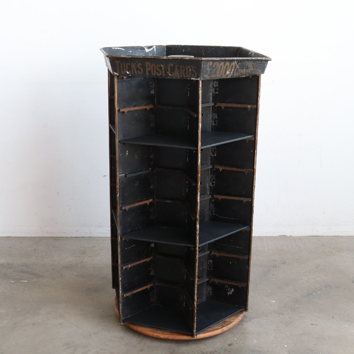 ヴィンテージ ポストカード キャビネット /アンティーク ディスプレイ インダストリアル 店舗什器 インテリア#602-200-87-73拍卖
