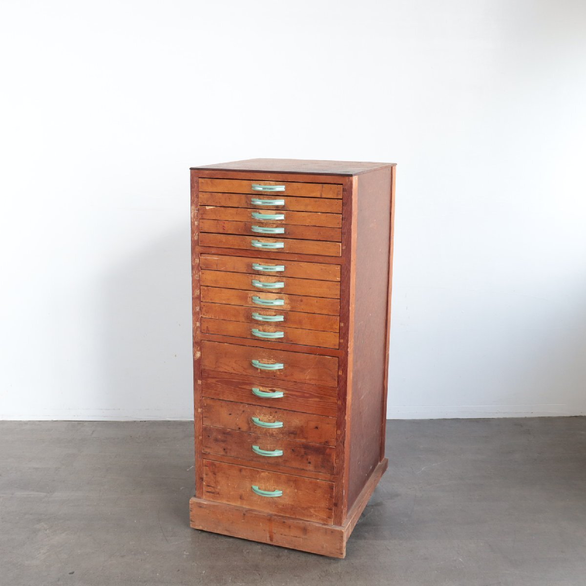 #4053 アメリカ ヴィンテージ 40s 50s プリンタートレイ キャビネット ドロワー 店舗什器 アンティーク 収納 ディスプレイ拍卖