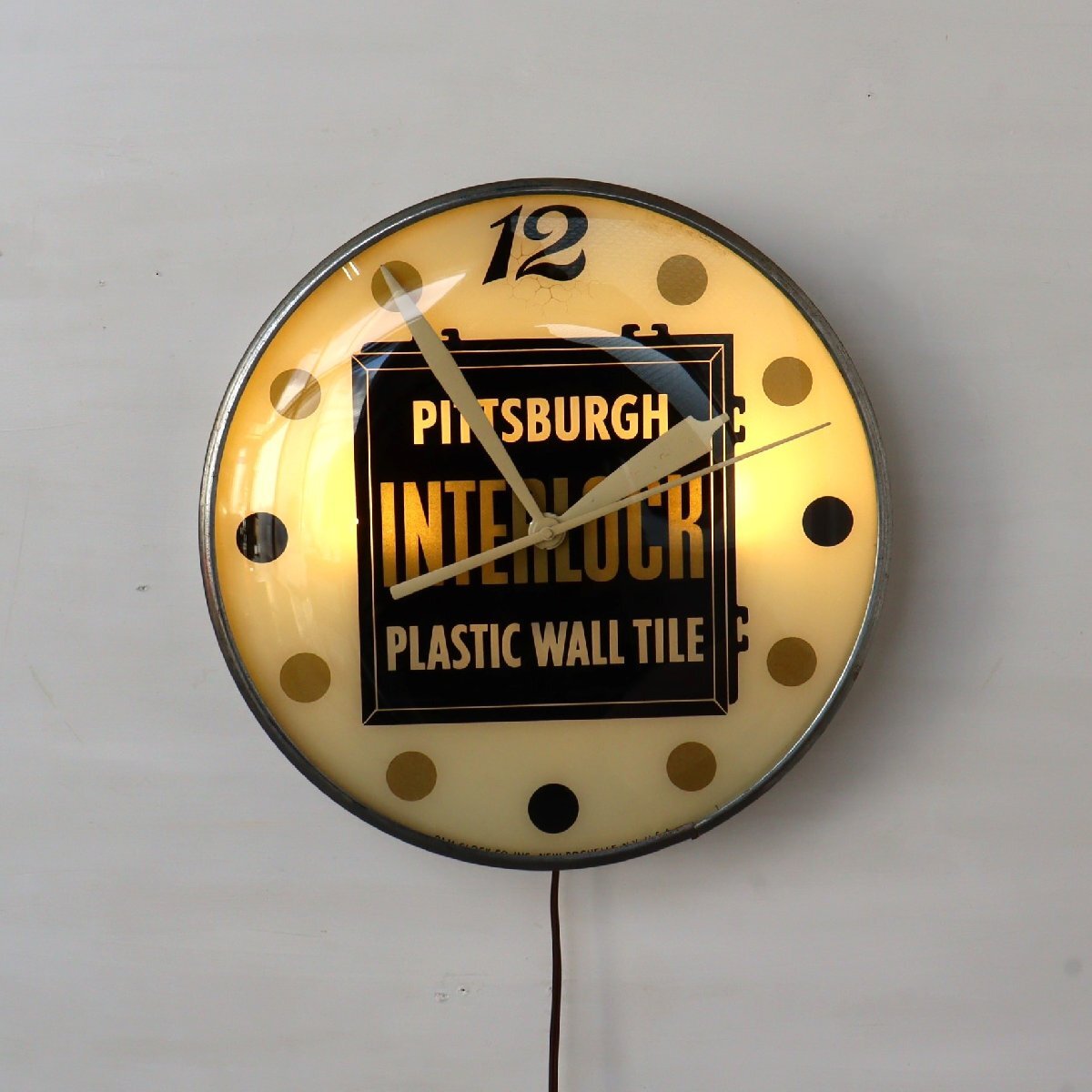 1950s PAM CLOCK アドバタイジングクロック/ライト 広告 アメリカ 時計 USA 壁掛け時計 ヴィンテージ ウォールクロック #610-275-6-310拍卖