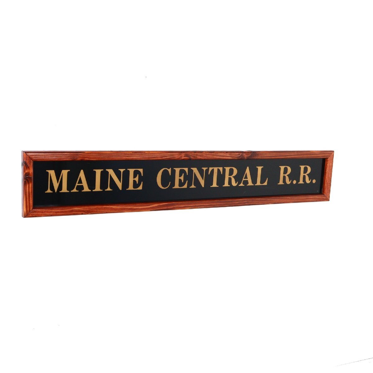 ヴィンテージ Maine Central Railroad 額装 / アメリカ 鉄道会社 看板 USA アドバタイジング 広告 プレート #610-40-036-144拍卖