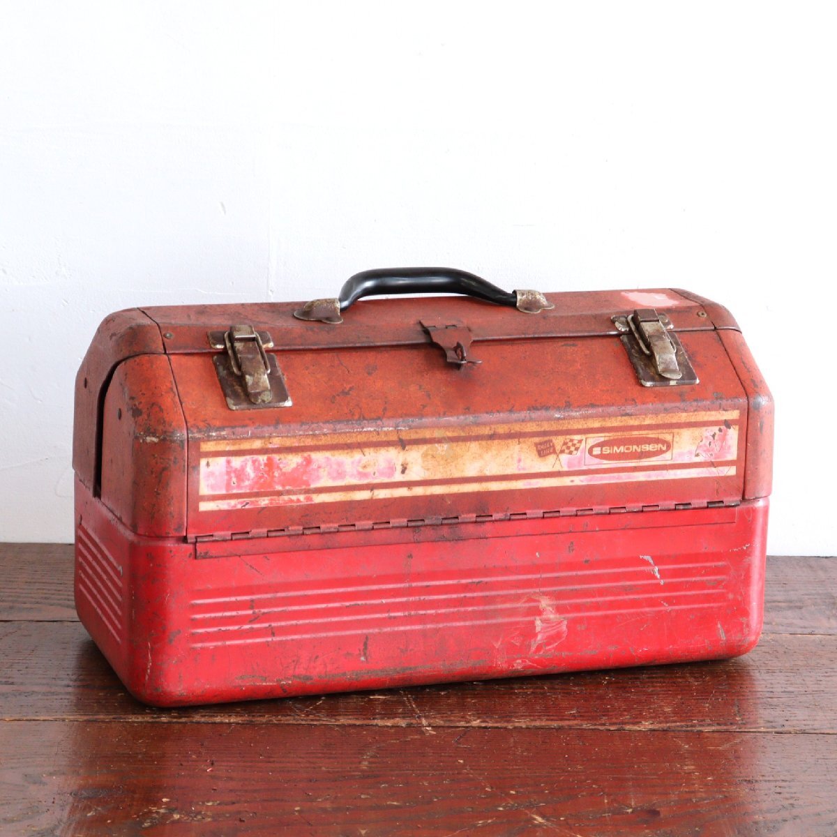 Simonsen社 ヴィンテージ ツールボックス/ アメリカ 工具入れ 収納箱 ガレージ 店舗什器 インダストリアル キャンプ#705-10-119-36拍卖