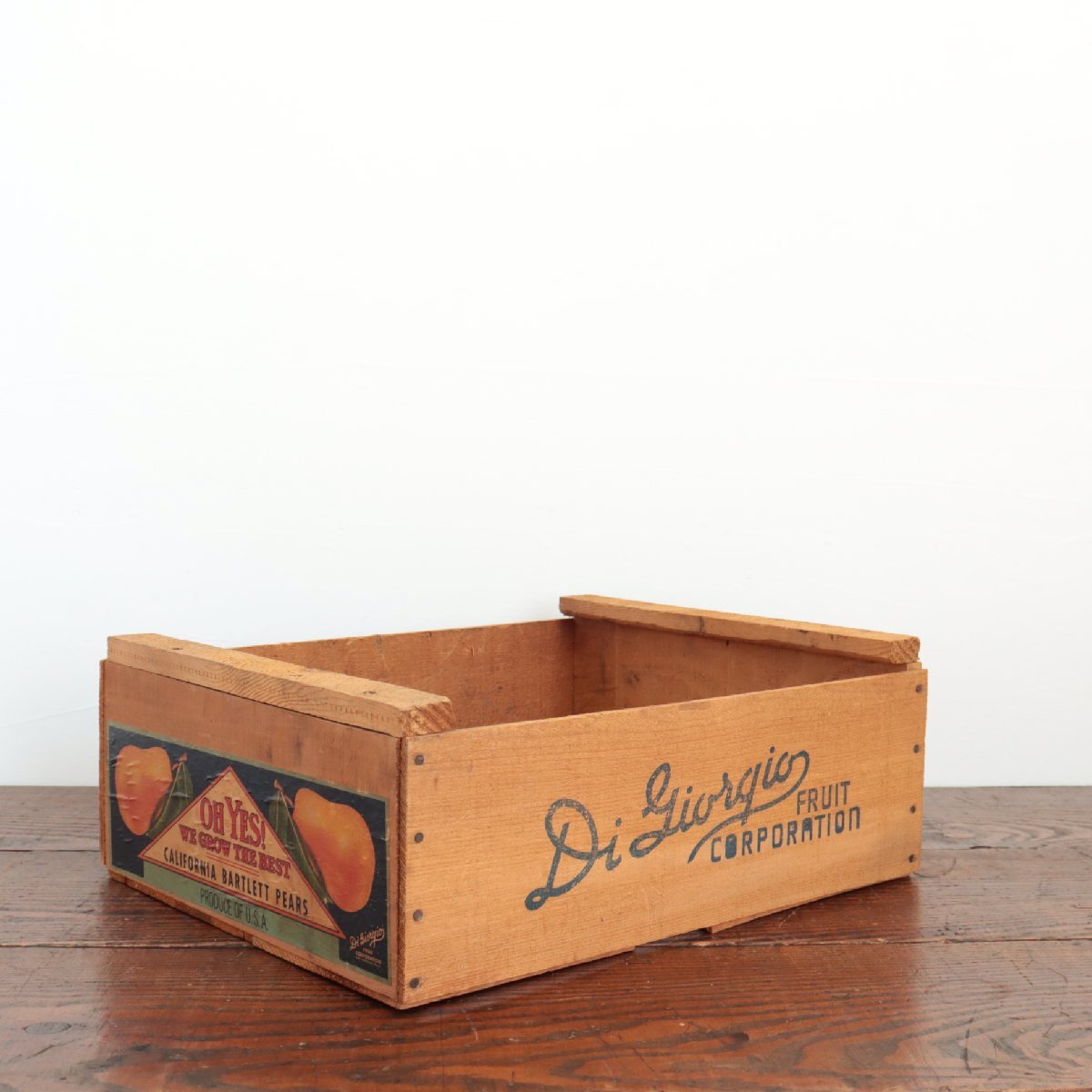 #4576 アメリカ ヴィンテージ 【Di-giorgio】 木箱 ウッドボックス ディスプレイ 運搬箱 収納 什器 ガーデニング拍卖