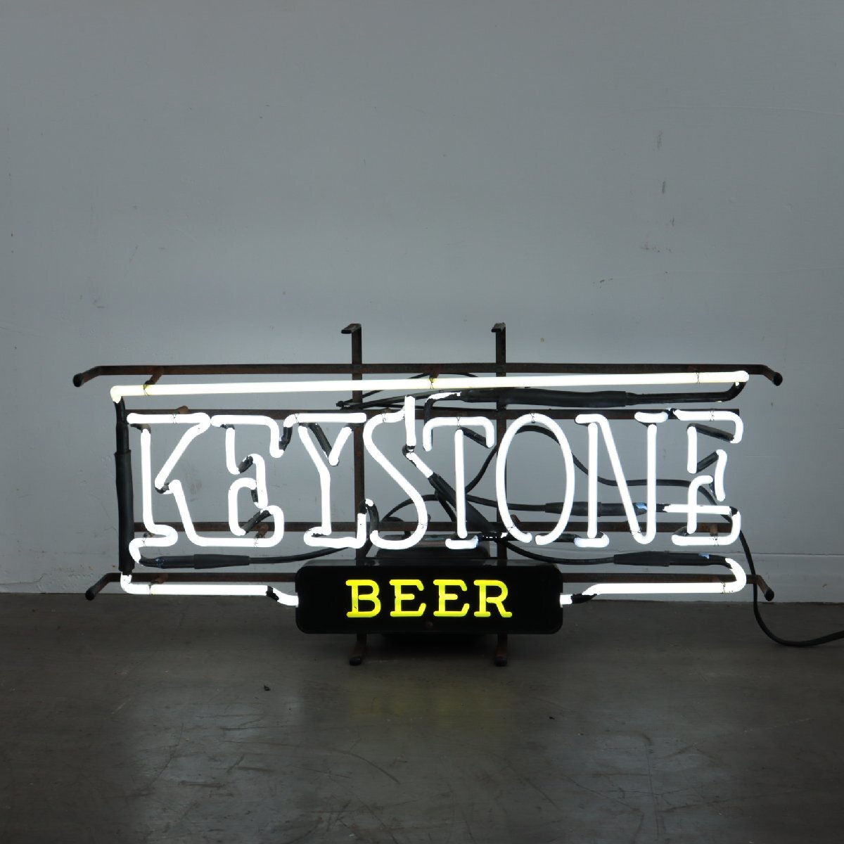 ヴィンテージ KEYSTONE ネオンサイン【#4071】アメリカ ライト ビール ネオン管 看板 照明 壁掛け USA 雑貨 コレクタブル ディスプレイ拍卖
