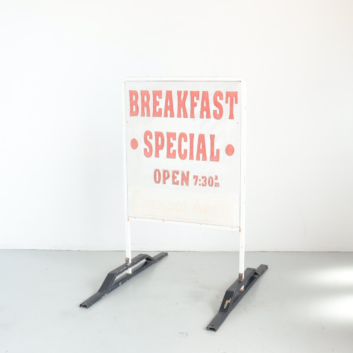 アメリカ ヴィンテージ 看板 / ディスプレイ アイアン break fast 朝食 カフェ 店舗什器 飲食店 入口 サイン USA #409-312-833拍卖