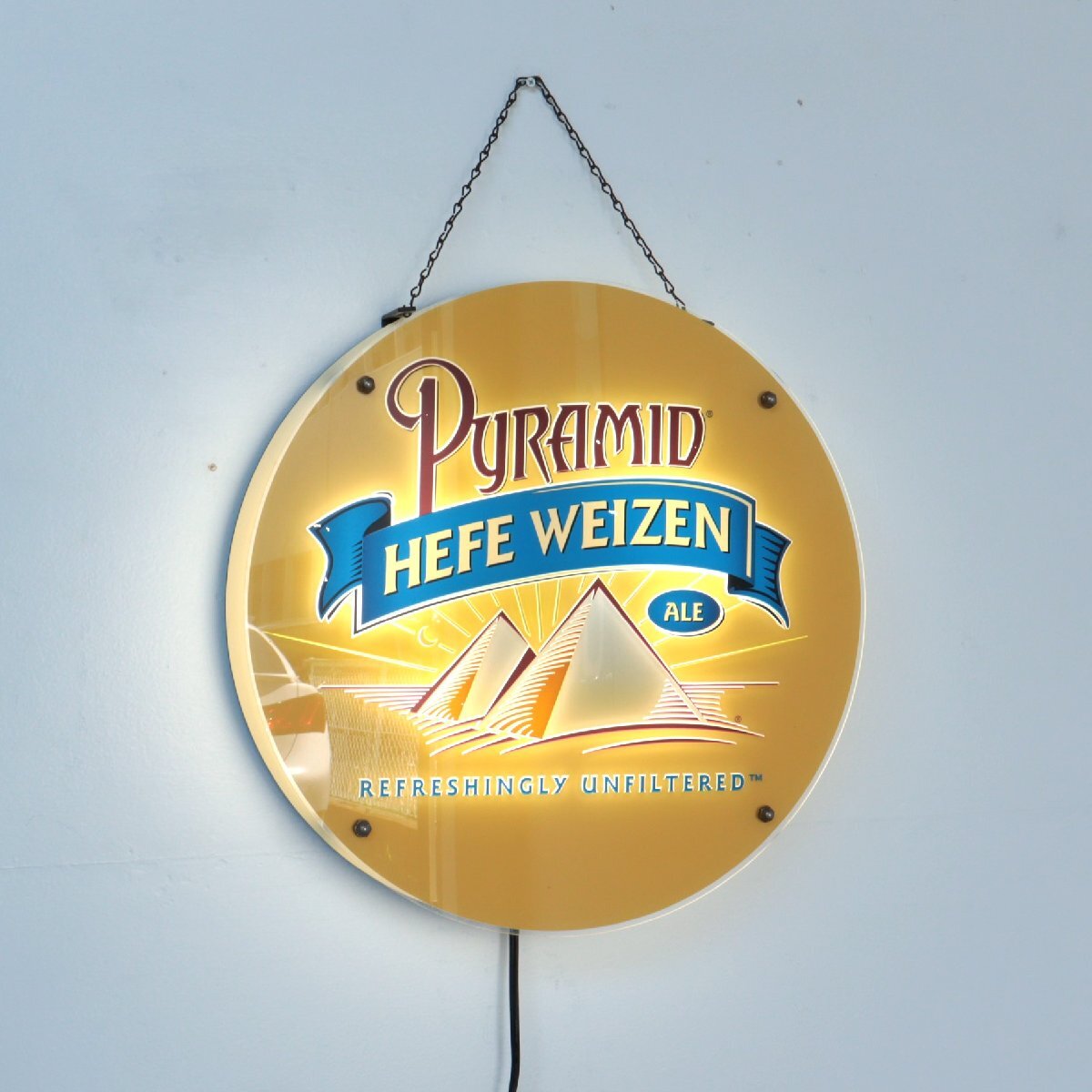 アメリカ Pyramid Hefeweizen ライトサイン/ ライト付き ビール 看板 アドバタイジング USA 雑貨 ディスプレイ #409-336-798拍卖
