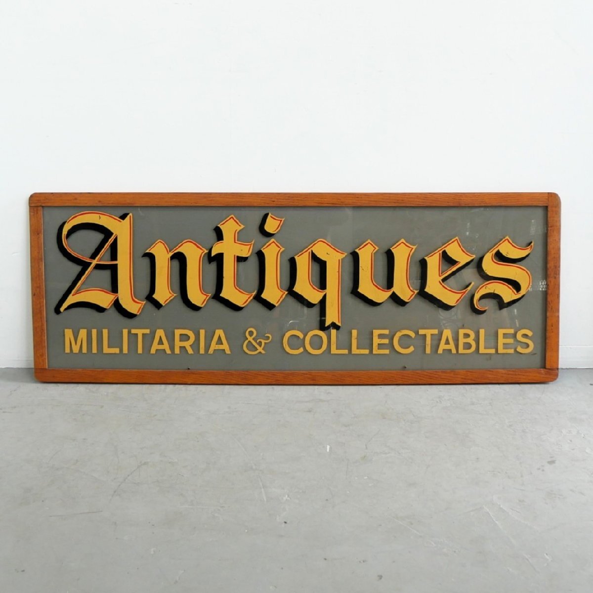 Antiques ハンドペイント 看板 / アメリカ ヴィンテージ アンティークショップ 店舗什器 壁面ディスプレイ #702-100-292-273拍卖