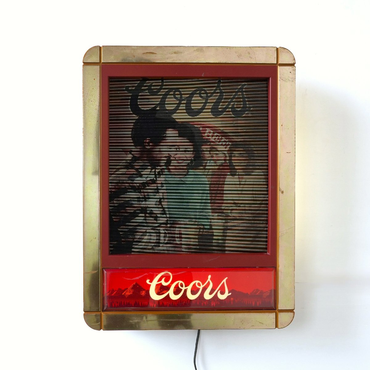 1988s Coors 壁掛け ライトサイン/クアーズ ビール アドバタイジング 広告 看板 照明 雑貨 電飾 ライト ディスプレイ#702-60-352-601拍卖