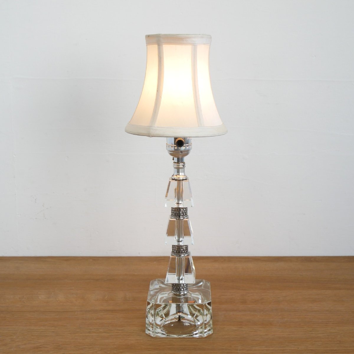 70s クリアガラス ヴィンテージ テーブルランプ / アメリカ ミッドセンチュリー アンティーク照明 #705-13-221-781拍卖