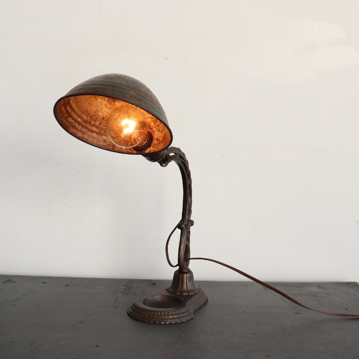 30s アメリカ アンティーク デスクライト/ アールデコ ランプ グースネックランプ 照明 アンティーク ディスプレイ#510-55-14-43拍卖