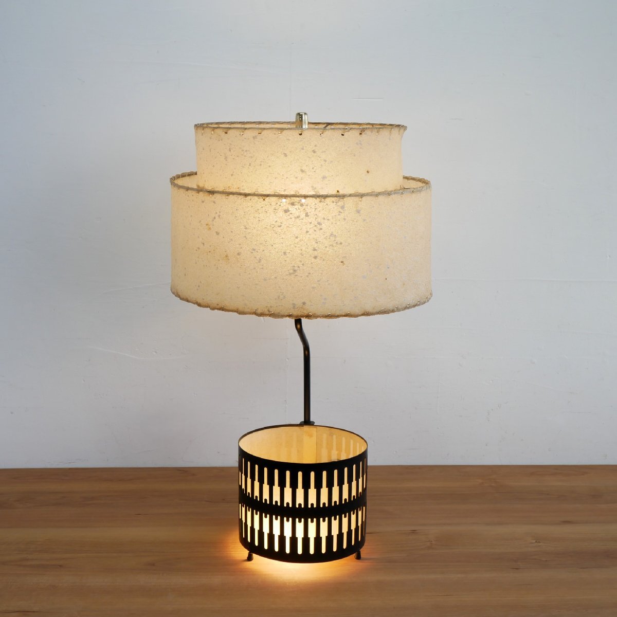 1950s ヴィンテージ ダブルシェード 2灯 テーブルランプ / アメリカ ミッドセンチュリー 照明 #610-85-140-451拍卖