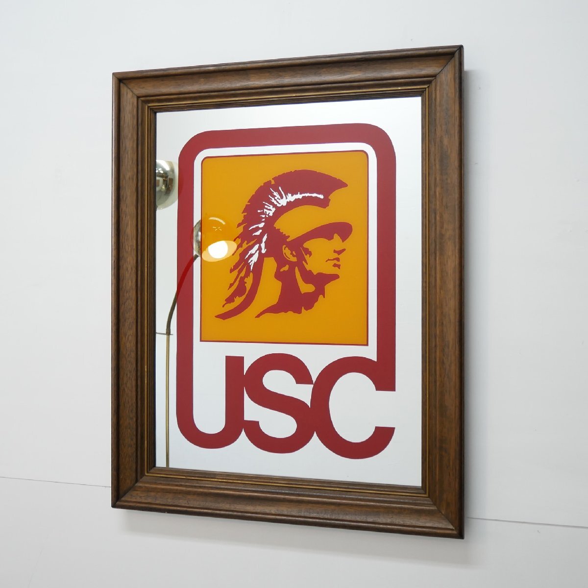 南カリフォルニア大学 ヴィンテージ パブミラー / アメリカ USC トロイの戦士 額装 アドバタイジング 広告 #705-40-12-19拍卖