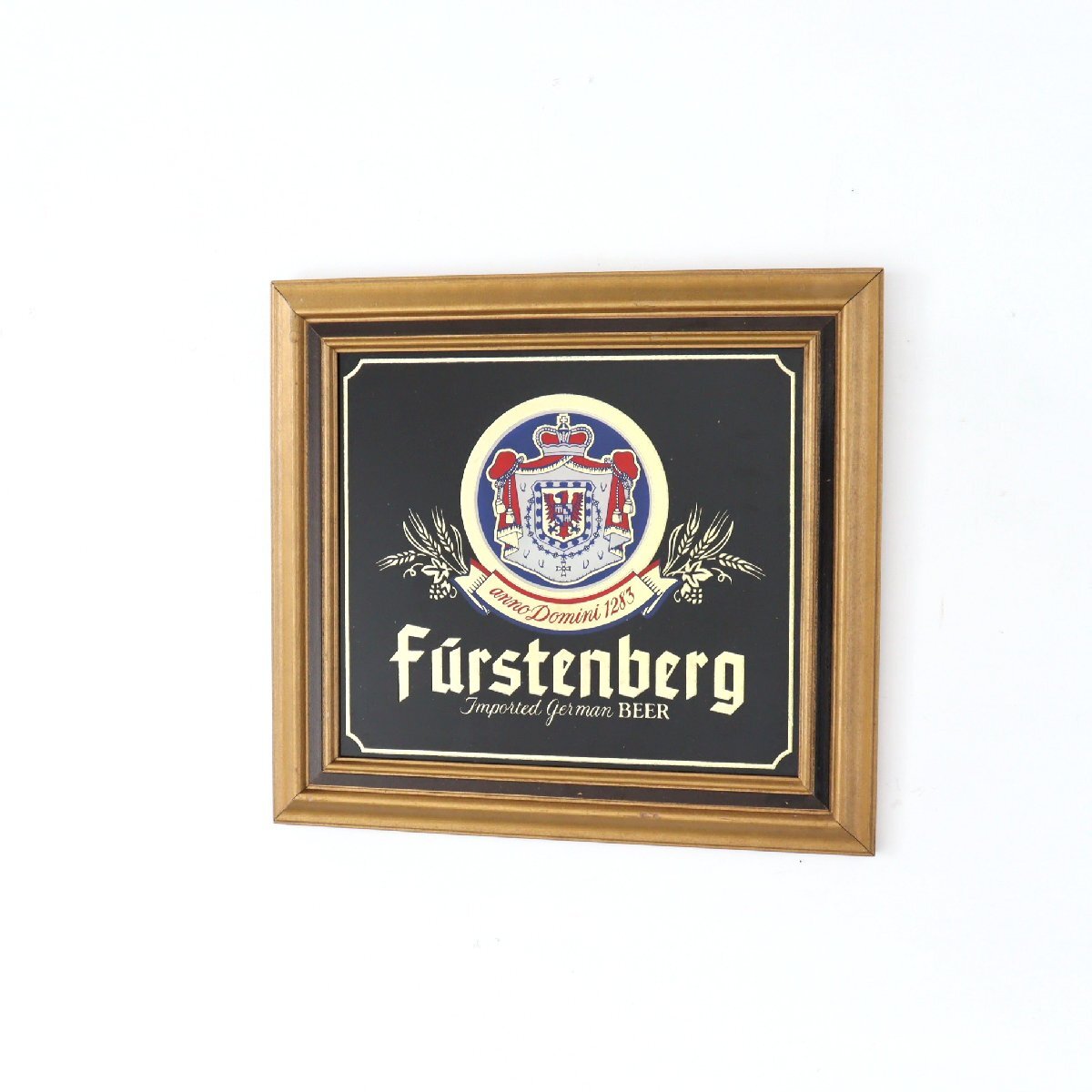 Frstenberg ヴィンテージ パブミラー /ドイツ ピルスナービール 額装 ディスプレイ インテリア 壁掛け #705-55-189-315拍卖