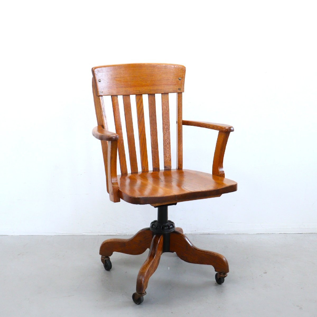 アメリカ ヴィンテージ デスクチェア / アンティーク 木製 椅子 チェア 店舗什器 ウッド USA インテリア #705-85-149-452拍卖