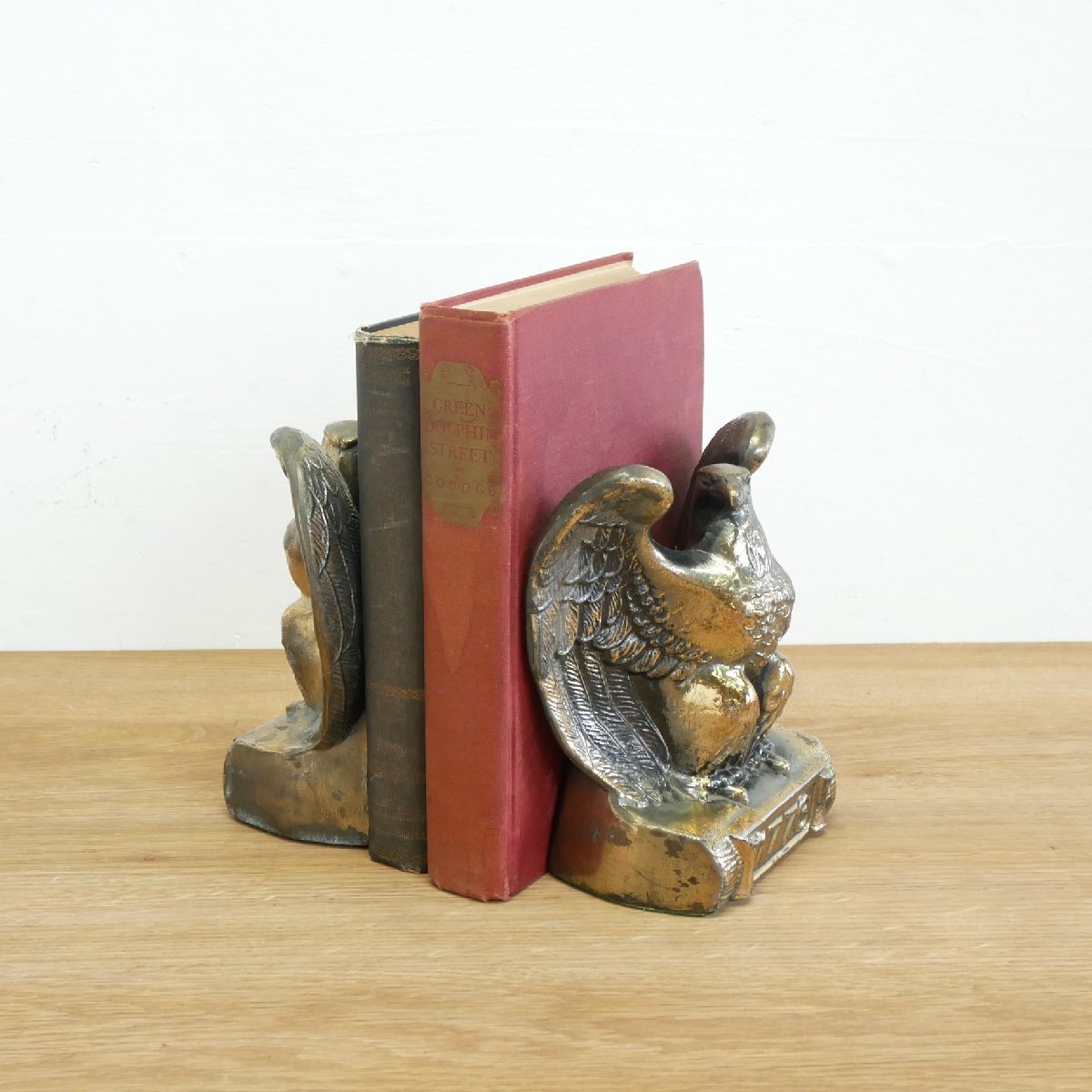 ヴィンテージ メタル製 イーグル ブックエンド / アメリカ 鷲 わし ブラス オブジェ 飾り 置物 #705-20-326-664拍卖