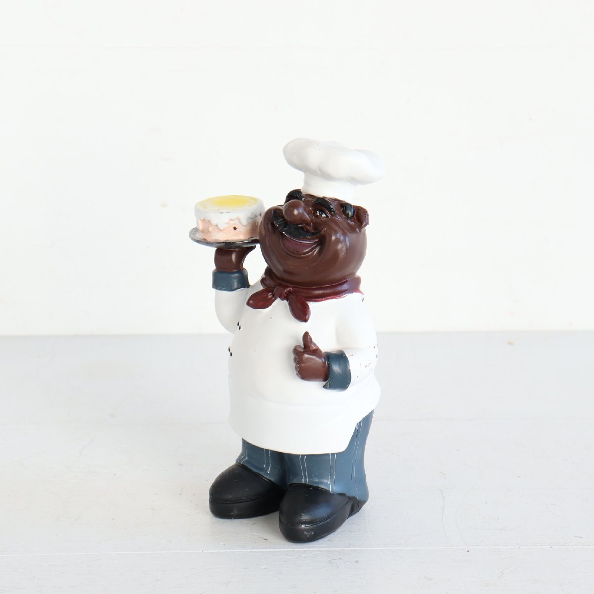 アメリカ ヴィンテージ シェフ 人形 / キッチン ドール 置物 オブジェ イタリアン USA 飲食店 アンティーク #510-10-197-257拍卖