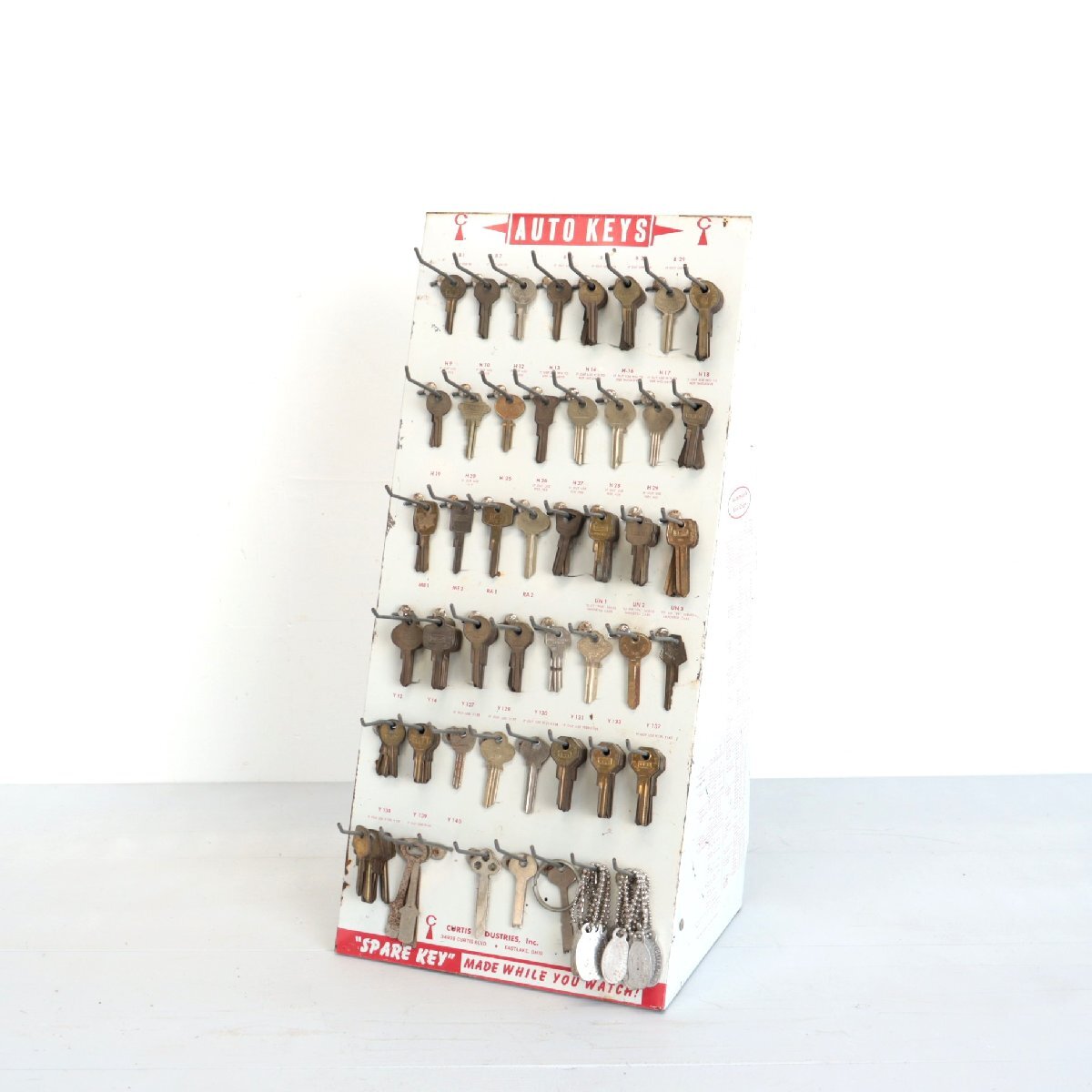 ヴィンテージ Curtis industries ディスプレイラック 鍵付き【#5262】 アメリカ ディスプレイ 小物 USA インダストリアル拍卖
