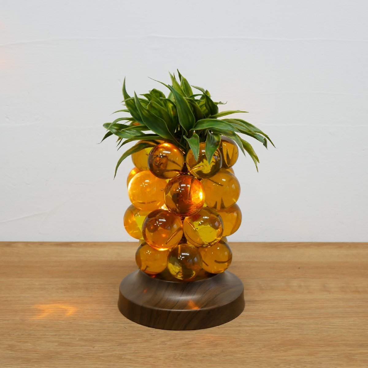 60s 70s ヴィンテージ ルーサイト パイナップル テーブルランプ / アメリカ ミッドセンチュリーモダン 照明 #705-50-036-701拍卖