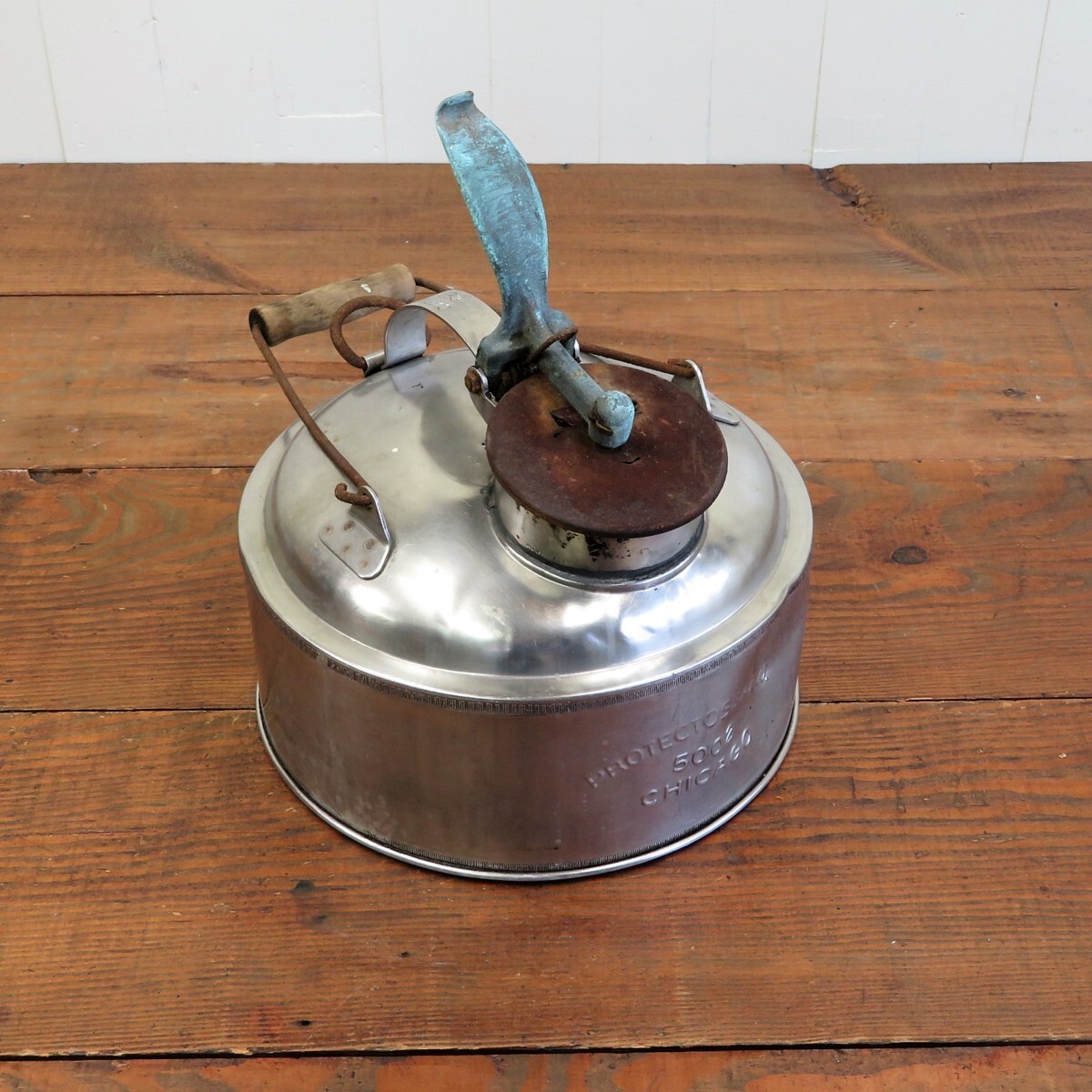 1960s アメリカ ヴィンテージ アルミ製 オイル缶 #83 PROTECTOSEAL.CO ガレージ ディスプレイ小物 インダストリアル 置物拍卖