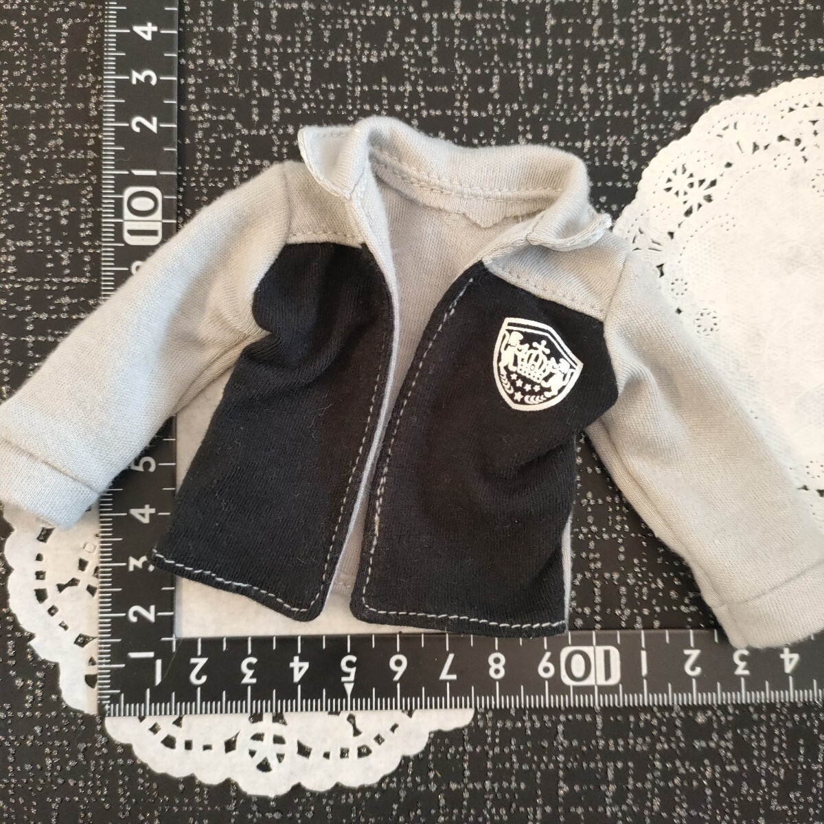 5r1026 ドール用 グレー ブルゾン リカちゃんパパ ジェニーボーイフレンド サイズ 1/6ドール拍卖