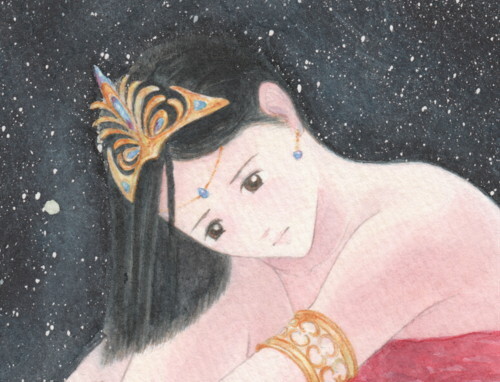 舞華 手描き水彩複製画 #035b サロメ 新体操 レオタード Xmas拍卖