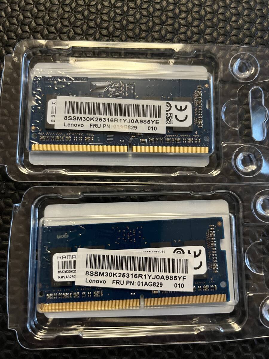LENOVO 純正 メモリ Lenovo 4G DDR4 2666 SODIMM, Ramaxel 01AG829 拍卖