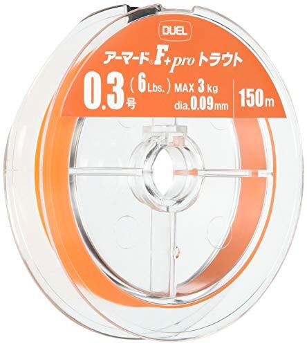 DUEL(デュエル) PEライン 0.3号 アーマード F+ Pro トラウト 150M 0.3号 オレンジ トラウト・拍卖