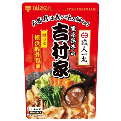 ミツカン 家系総本山吉村家監修 横浜豚骨醤油 鍋つゆ 鍋の素 ラーメンスープ 750g×3個拍卖