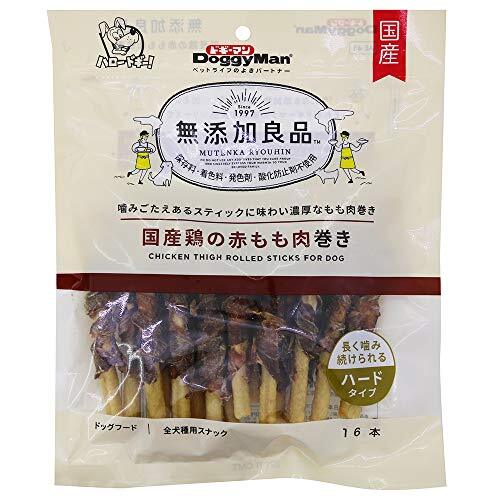ドギーマン 犬用おやつ 無添加良品 国産鶏の赤もも肉巻き 1袋16本拍卖