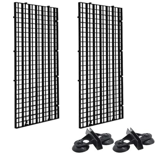 サムコス 水槽用 仕切り板 セパレーター 30cm×15cm 水槽セパレーター 濾過 ネット ゴム吸盤付き 水族館 フィルター 4点セット (ブラック)拍卖