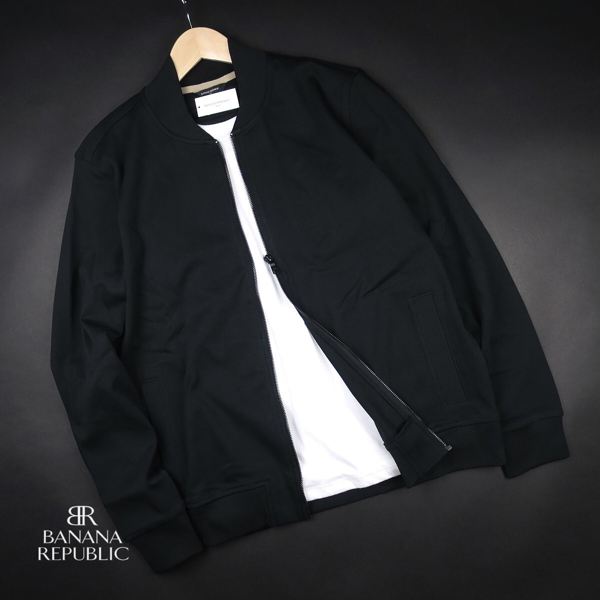 新品 ★ BANANA REPUBLIC バナナリパブリック ラグジュアリータッチ ボンバージャケット 178/01黒/【XL】/¥13,500拍卖