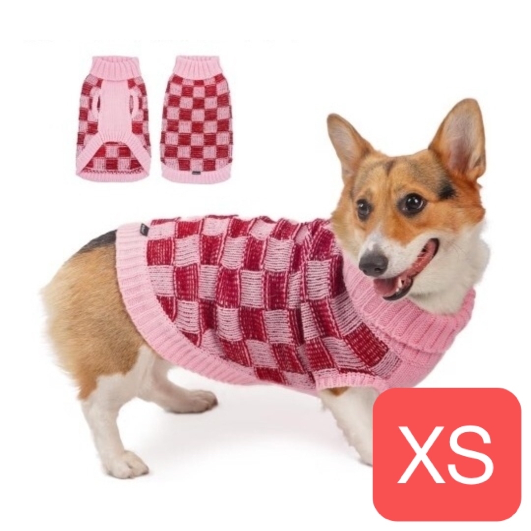 ★XSサイズ 小型犬用セーター クリスマス 犬用服 ニット 暖かい 柔らかい ピンク拍卖
