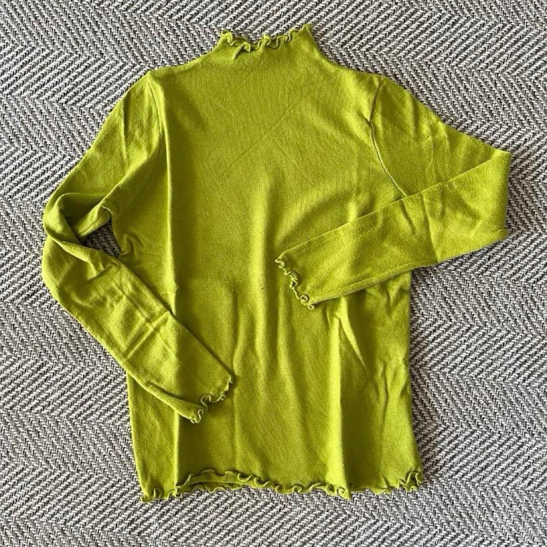 ★フリルネック長袖トップスハイネック freesize フリーサイズ拍卖