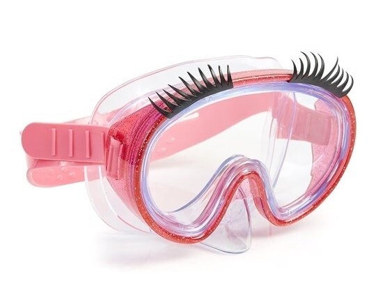 ▲Bling2o 子供用水泳ゴーグル - 「Splashy Lashes」 曇り止め UV保護付き カスタムキッズ ゴーグル ハードケース ピンク拍卖