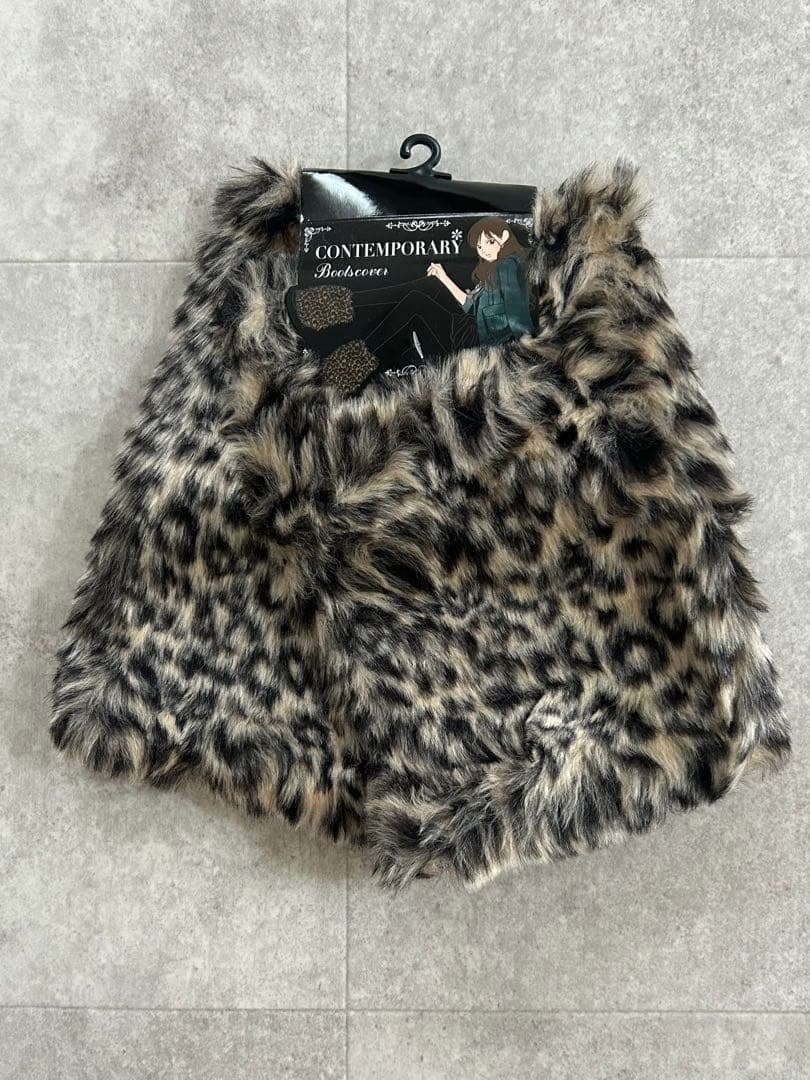 ★ブーツカバー ヒョウ柄 豹柄 フェイクファー拍卖