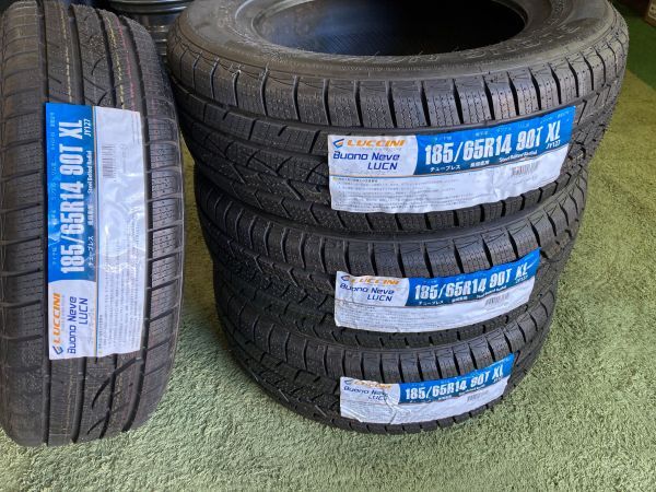 送料無料 オールシーズンタイヤ ルッチーニ ブォーノネーヴェ 185/65R14 2021年製造 4本拍卖