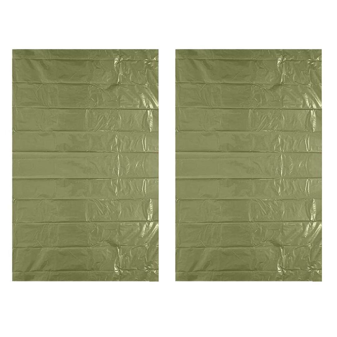 防災用 アルミシート 2枚セット エマージェンシー サバイバル グリーン2枚拍卖