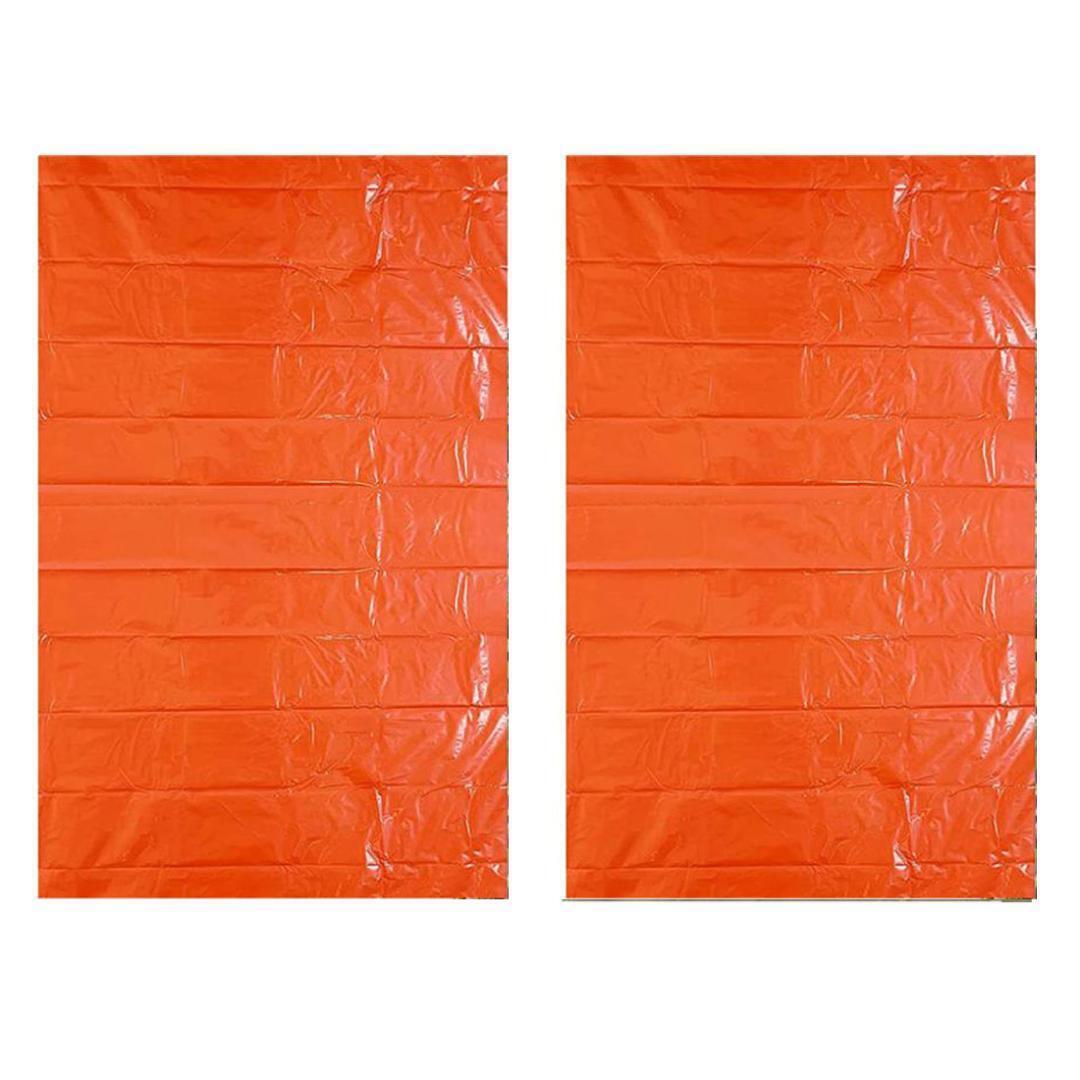 防災用 アルミシート 2枚セット エマージェンシー サバイバル オレンジ2枚拍卖