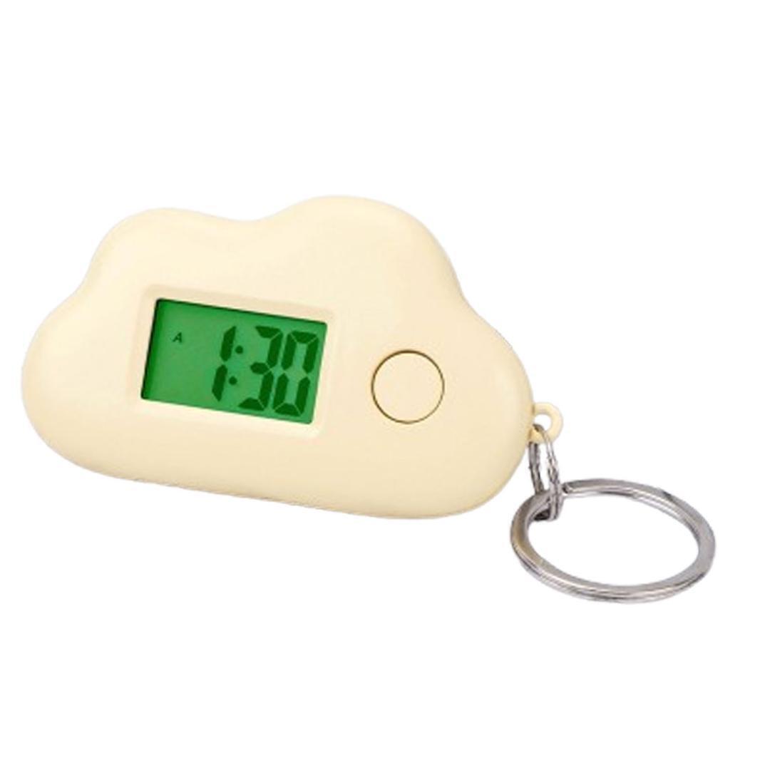 時計 キーホルダー デジタル バックライト デジタル時計 子供 キッズ 児童 通学鞄 かばん カバン 塾 学生 懐中時計 バッグ 大人 イエロー拍卖